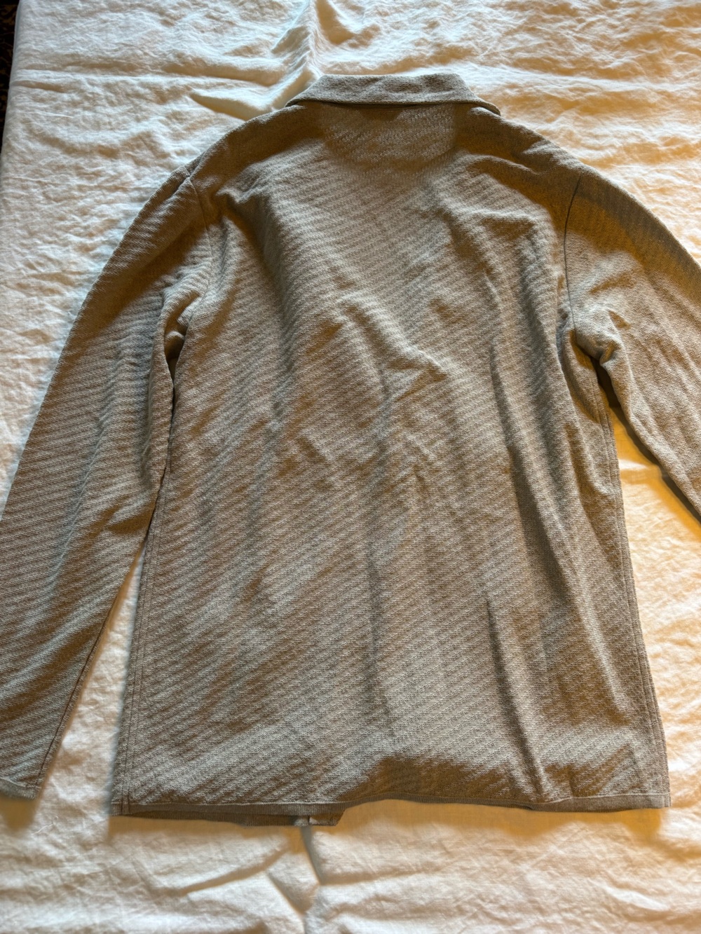 Manuel Ritz Light Beige Textured Two-Button Blazer - Picture 2 of 5